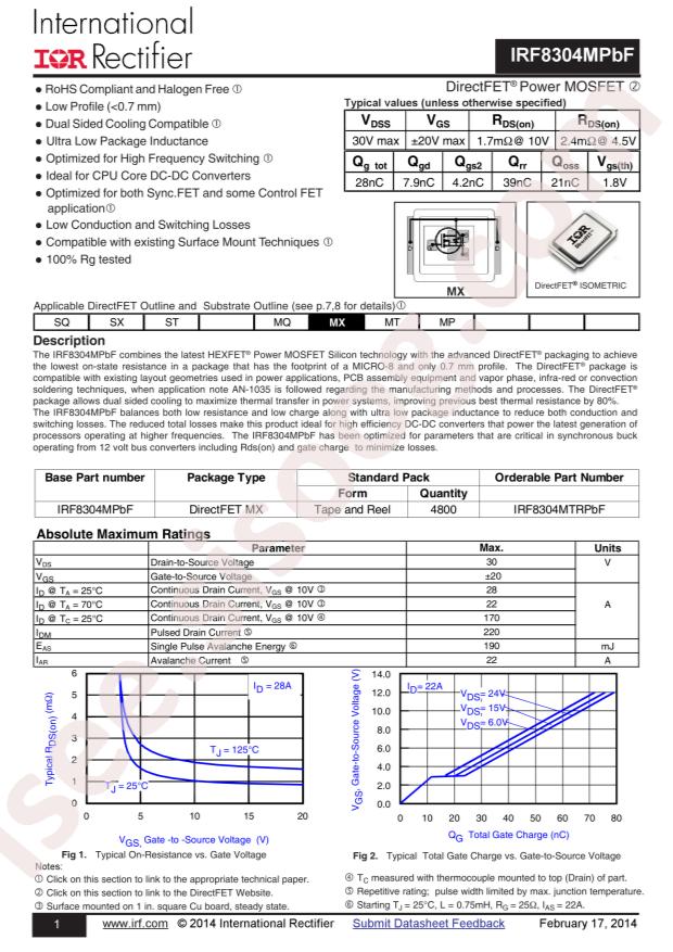 IRF8304MTRPBF