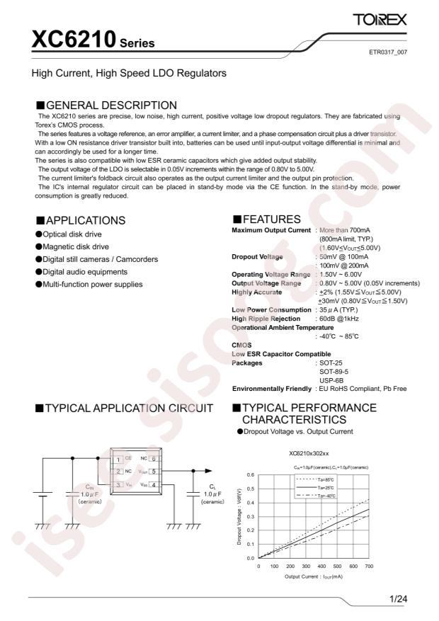 TOREX XC6210A122MR-G