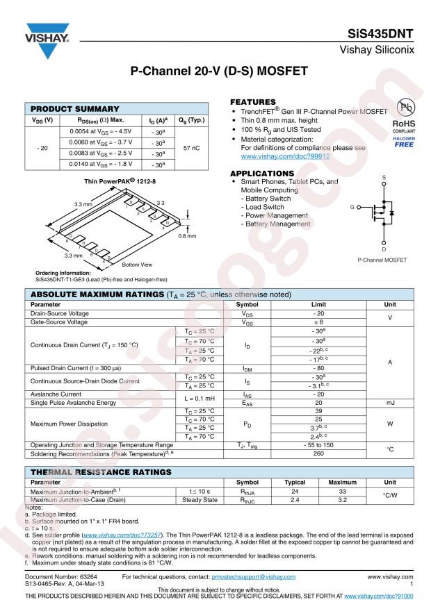SIS435DNT-T1-GE3