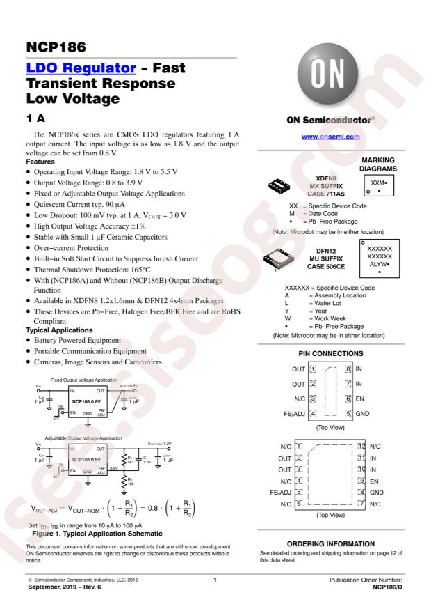 NCP186AMX150TAG