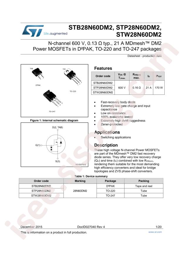 STP28N60DM2