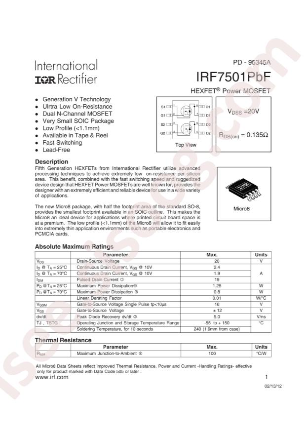 IRF7501TRPBF