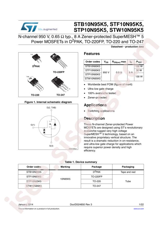 STP10N95K5