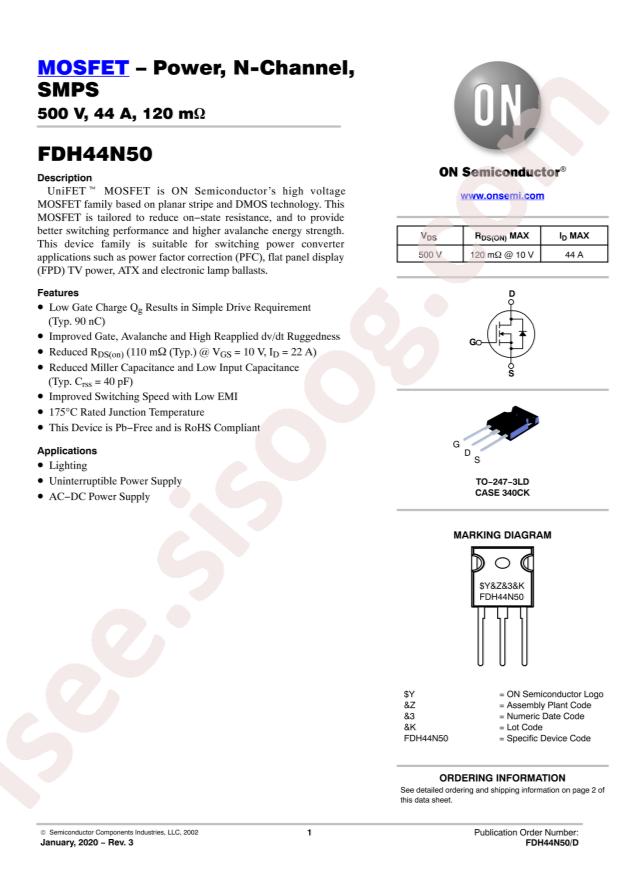 FDH44N50