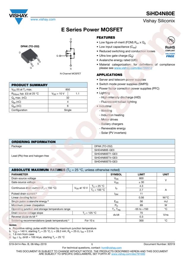 SIHD4N80E-GE3