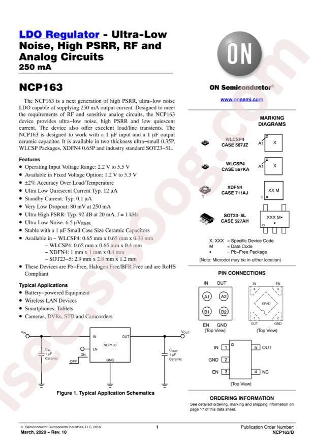 NCP163AFCT280T2G