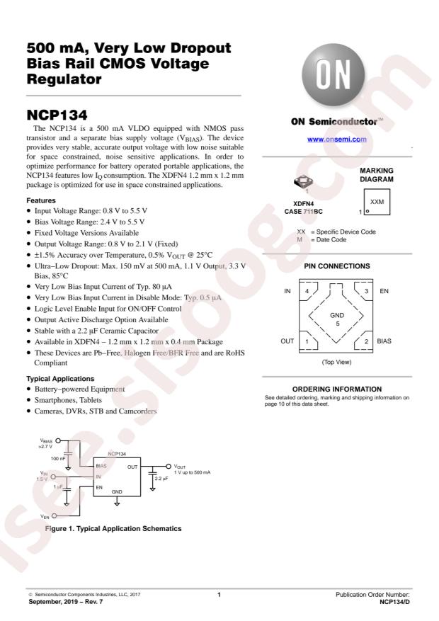 NCP134AMX180TCG