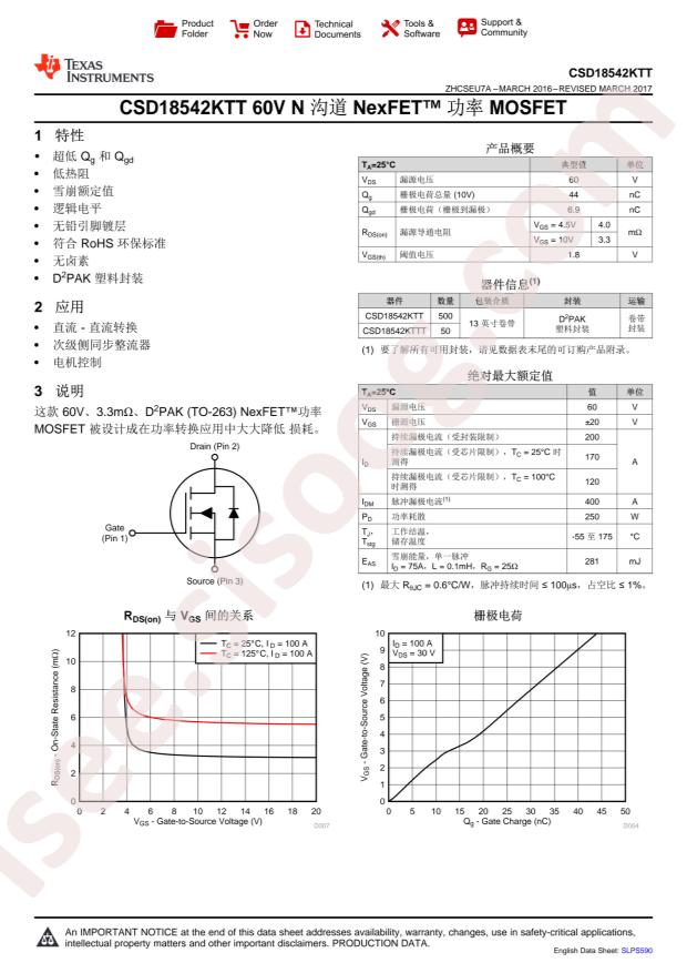CSD18542KTTT