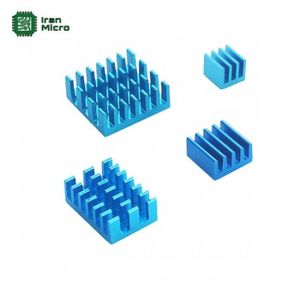 ست 4 عددی هیتسینک های رزبری پای 4x Aluminum HeatSink for Raspberry Pi - رنگ آبی