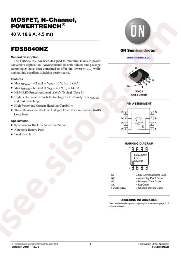 FDS8840NZ
