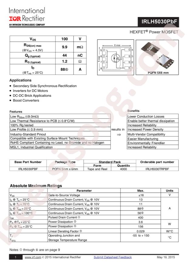 IRLH5030TRPBF