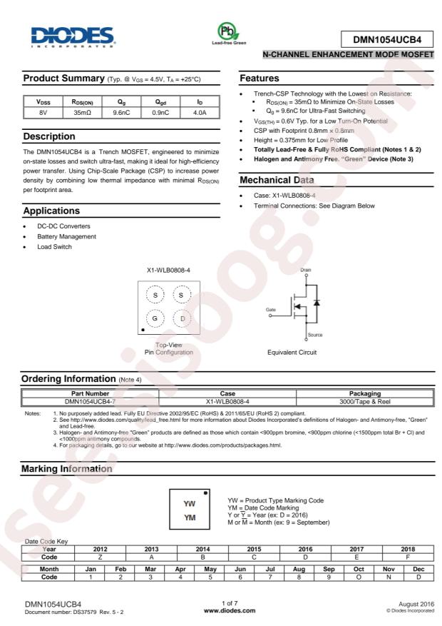 DMN1054UCB4-7