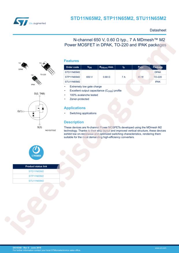 STD11N65M2