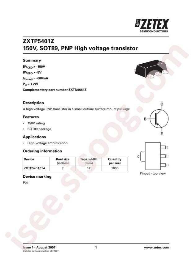 ZXTP5401ZTA
