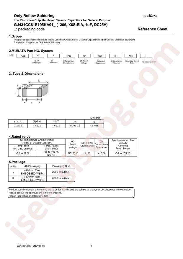 GJ431CC81E105KA01L