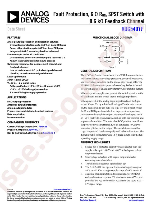 ADG5401FBCPZ-RL7