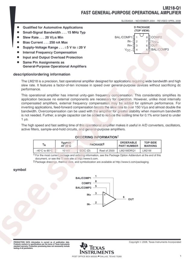 LM218IDRG4Q1