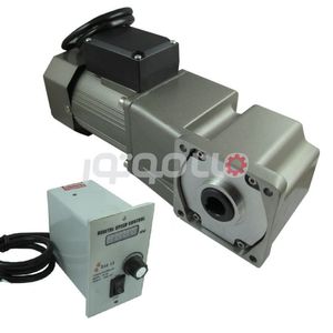 موتور گیربکس تک فاز دور متغیر دیجیتال 60 وات 5 دور بر دقیقه، گیربکس 90 درجه نسبت 250، ساخت تایلی چین