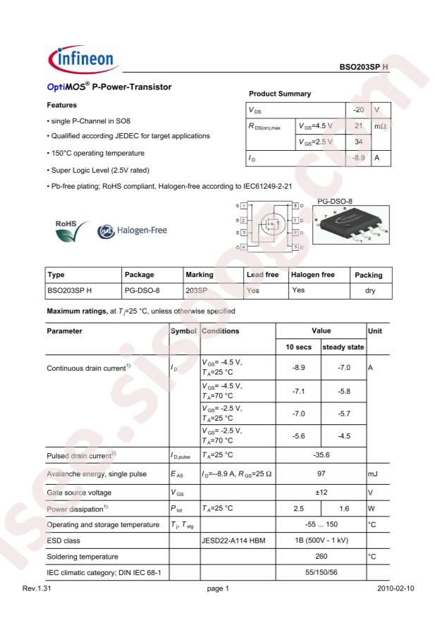 BSO203SP H
