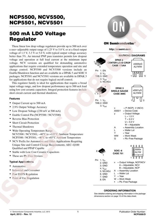 NCP5500DT33RKG