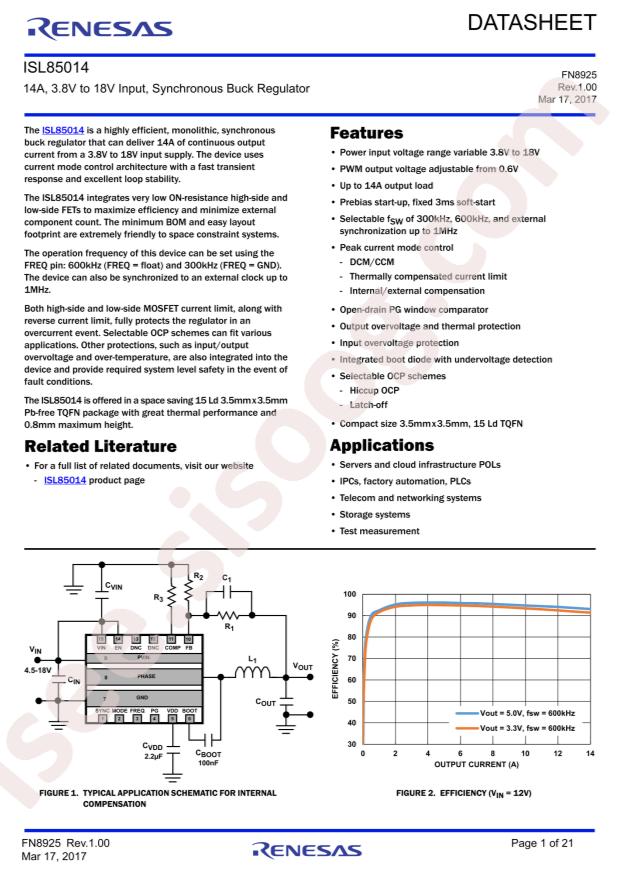 ISL85014FRZ-T