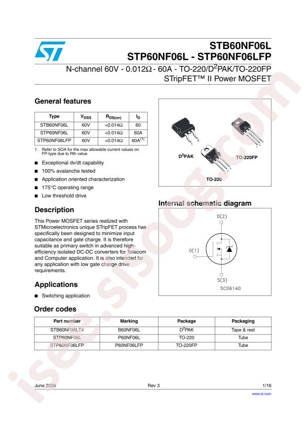 STB60NF06LT4