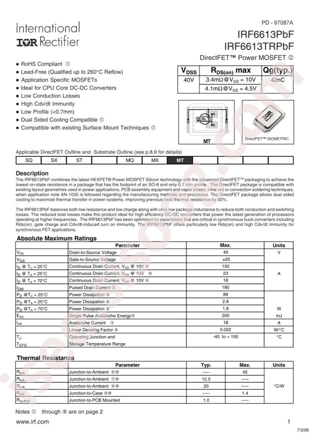 IRF6613TRPBF