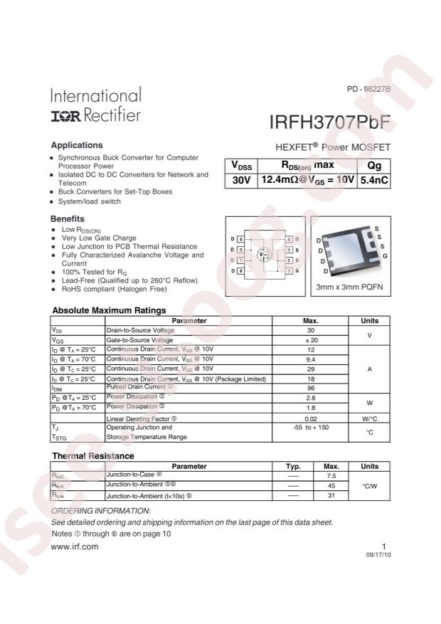 IRFH3707TRPBF