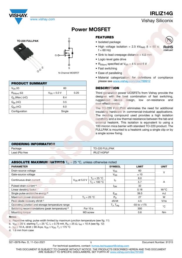 IRLIZ14GPBF