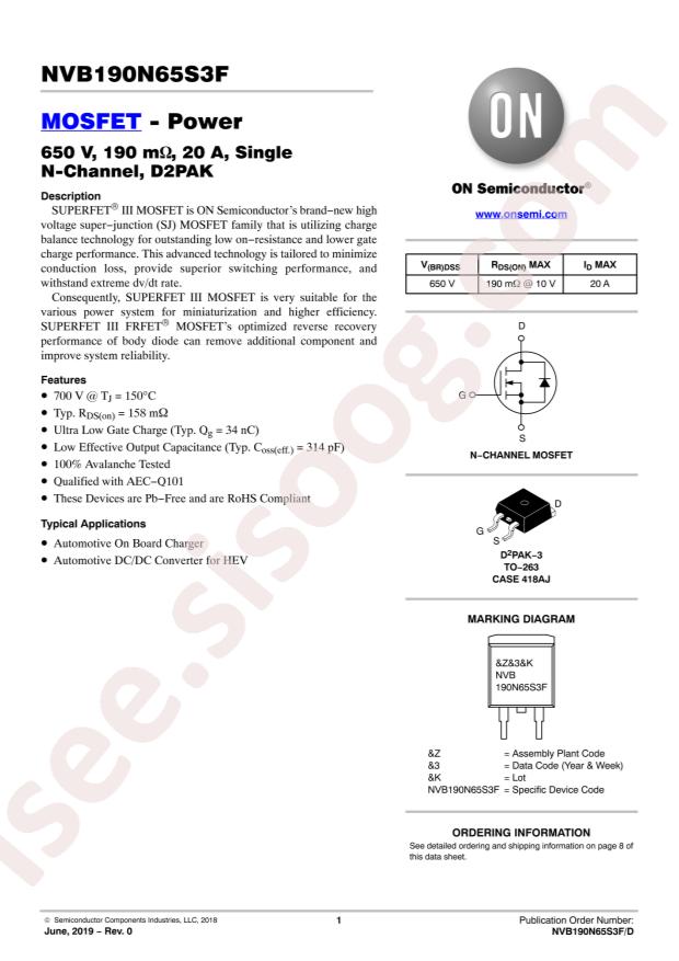 NVB190N65S3F