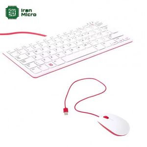 موس و کیبورد اورجینال رزبری پای + هاب (Raspberry Pi keyboard , Mouse and hub)