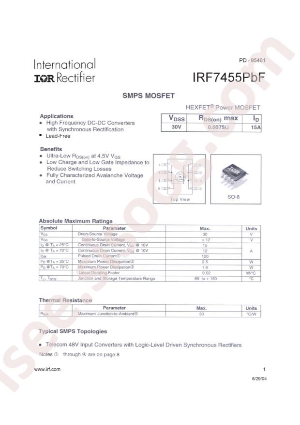 IRF7455TRPBF
