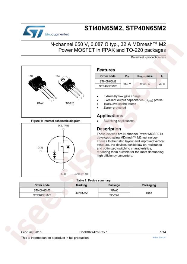 STP40N65M2