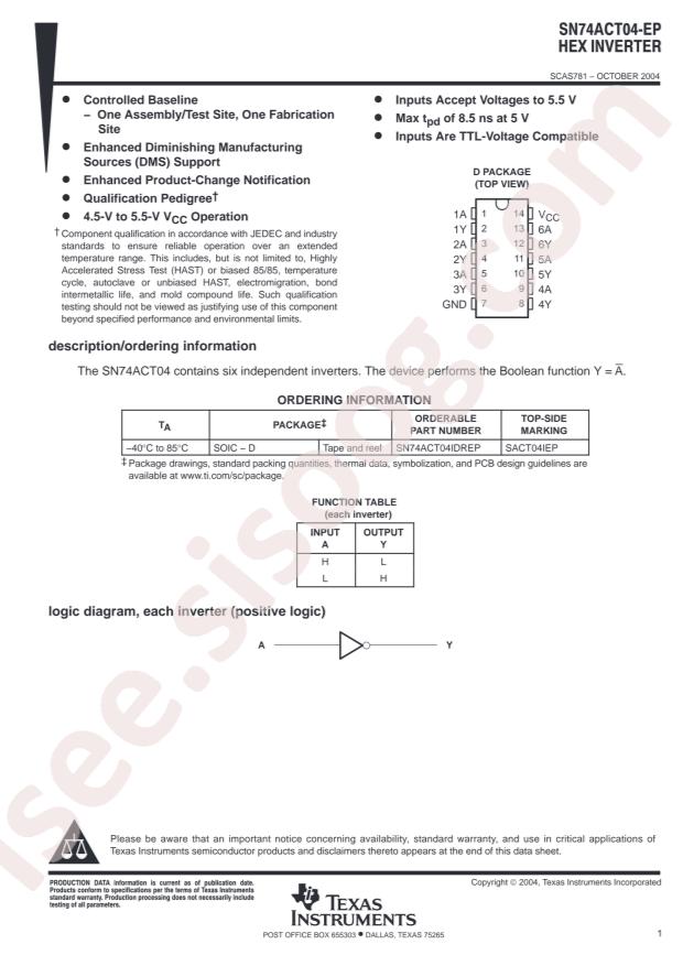 SN74ACT04IDREP