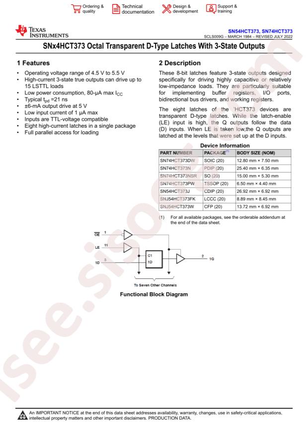 SN74HCT373NG4