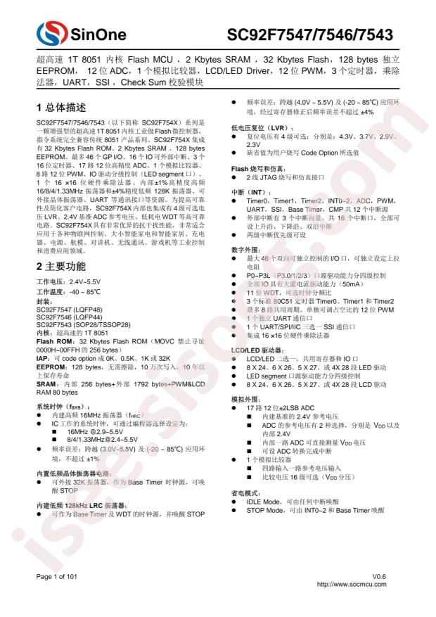 SC92F7543X28U