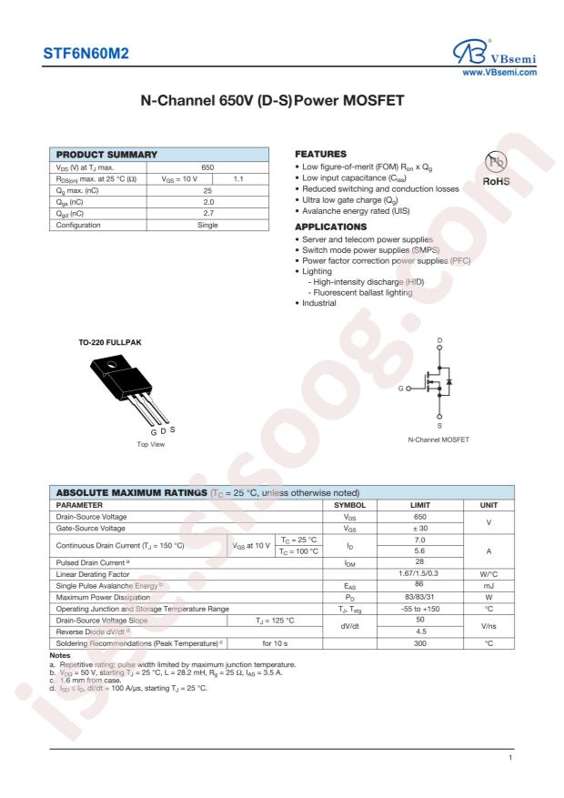 STF6N60M2-VB
