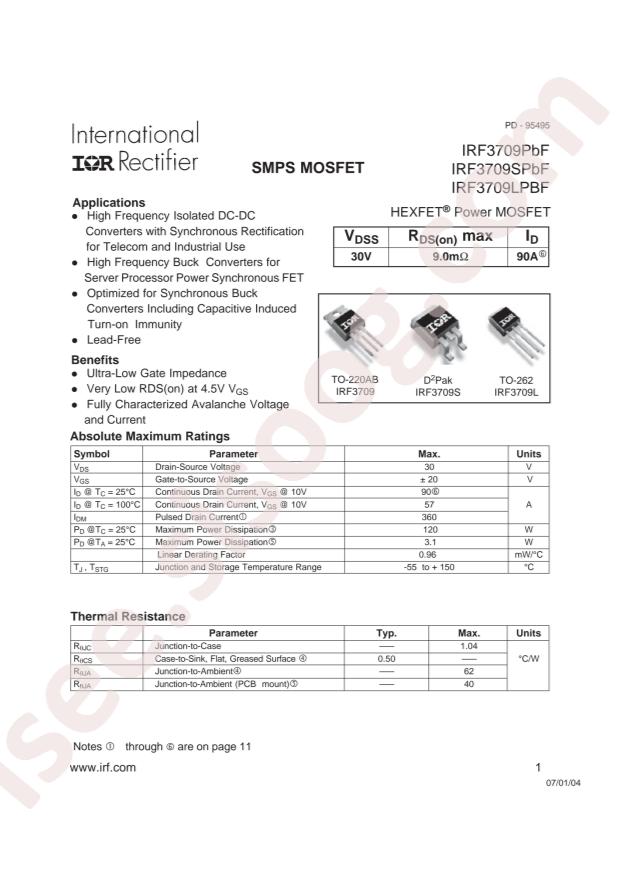 IRF3709PBF