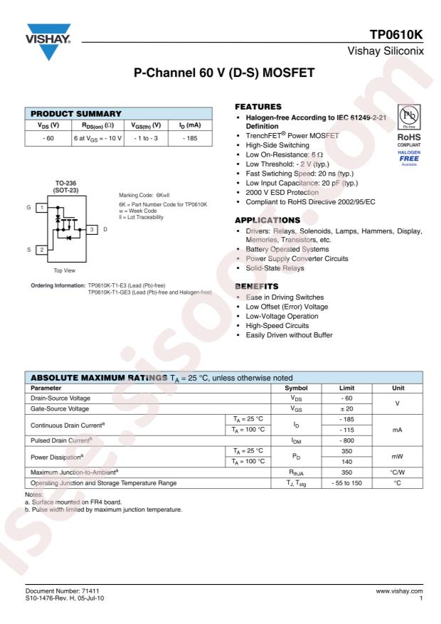 TP0610K-T1-GE3
