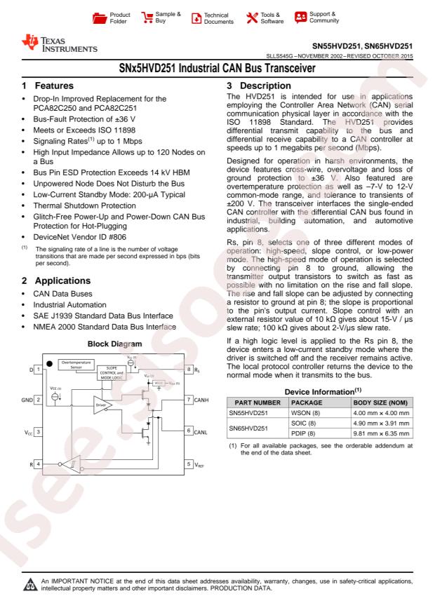 SN55HVD251DRJR