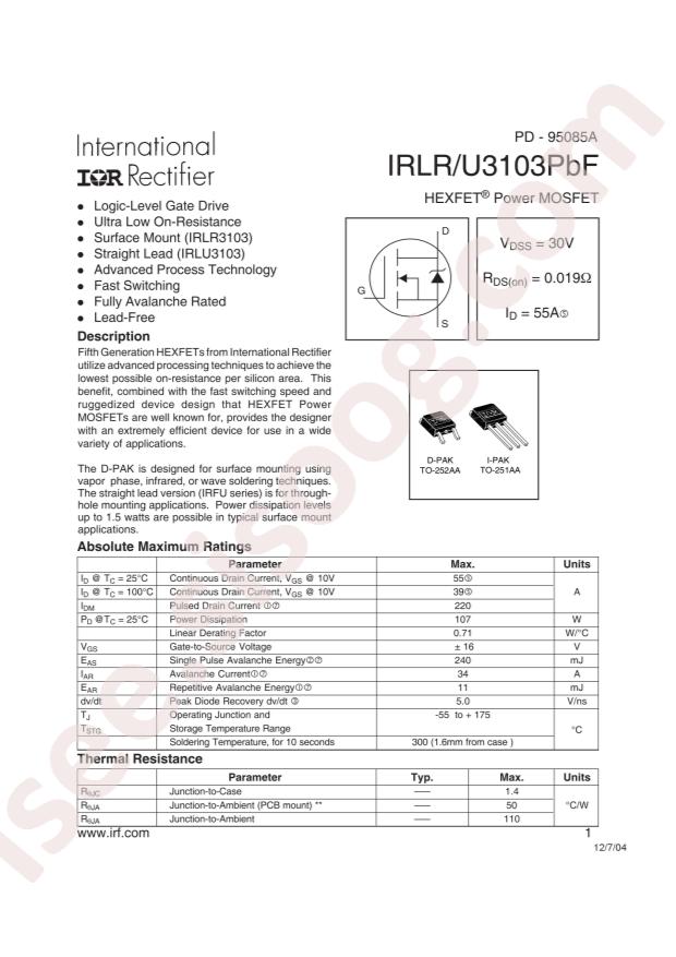 IRLR3103TRPBF