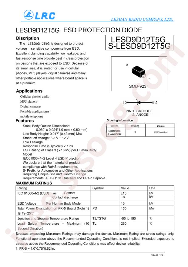 LESD9D12T5G