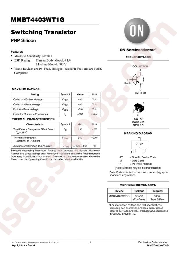 MMBT4403WT1G