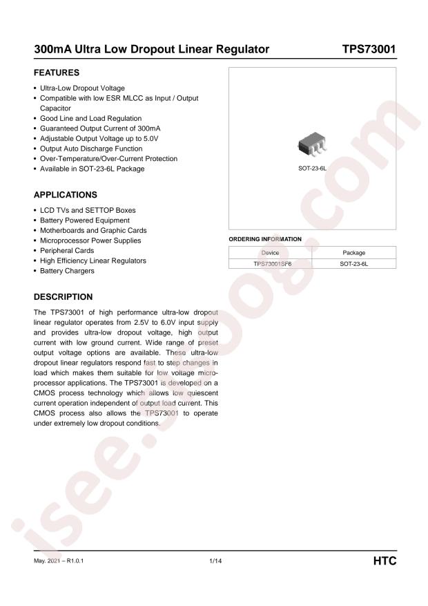 TPS73001SF6