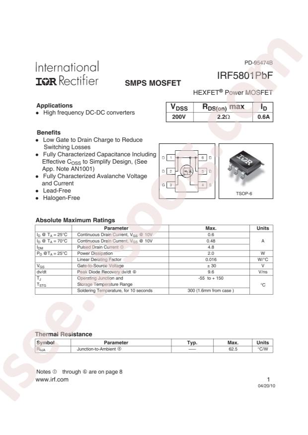 IRF5801TRPBF