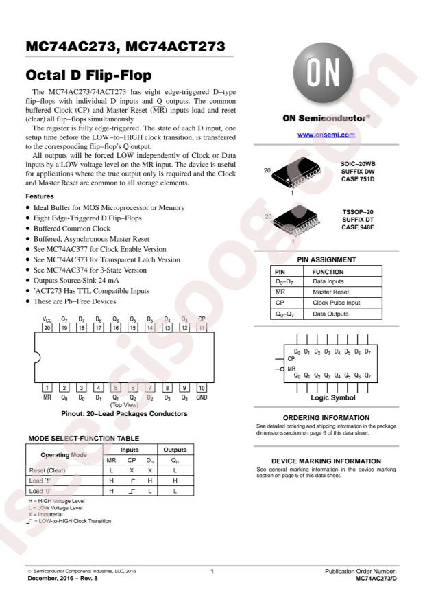 MC74AC273DWG