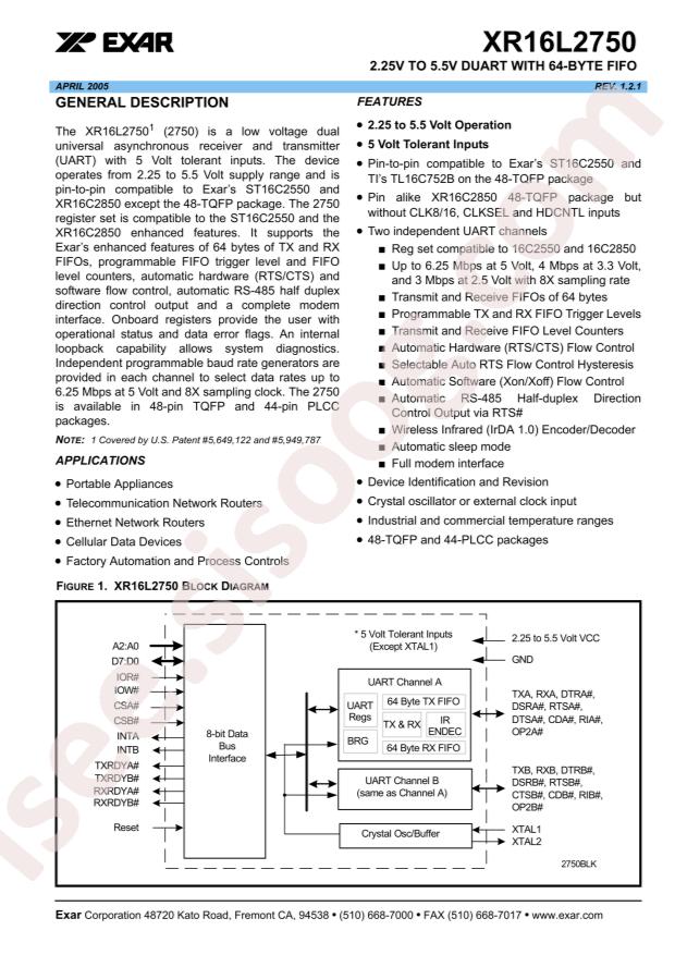 XR16L2750IM-F