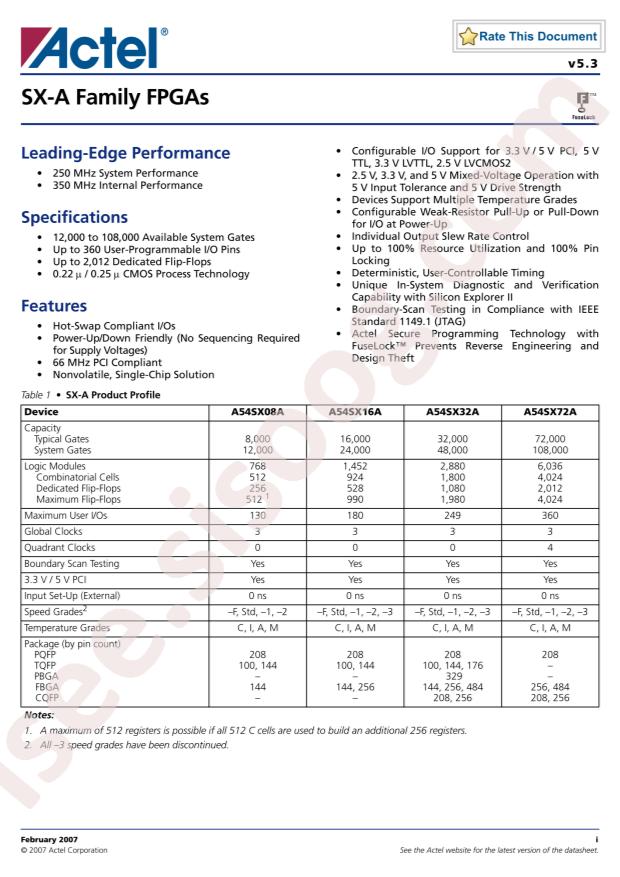 A54SX32A-BGG329I