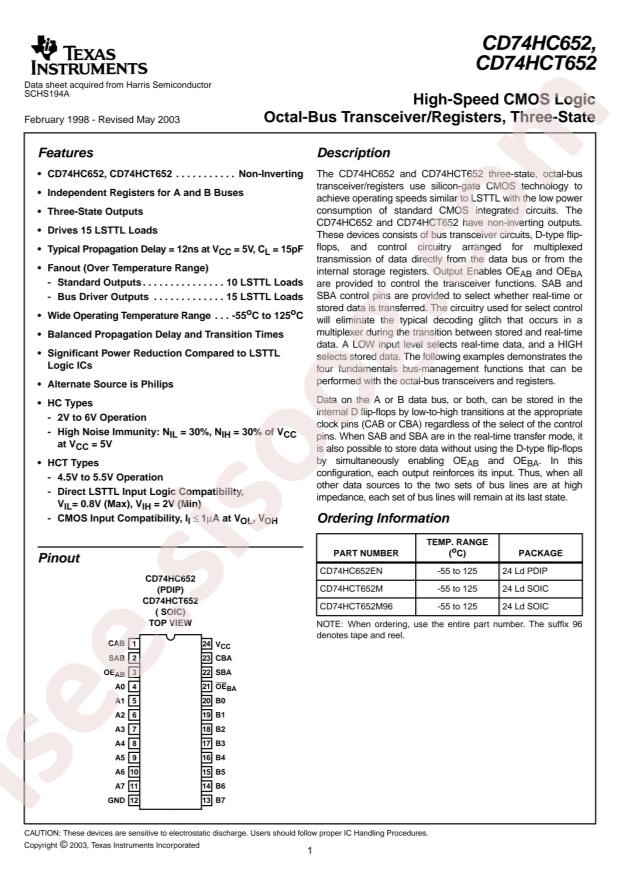 CD74HCT652M