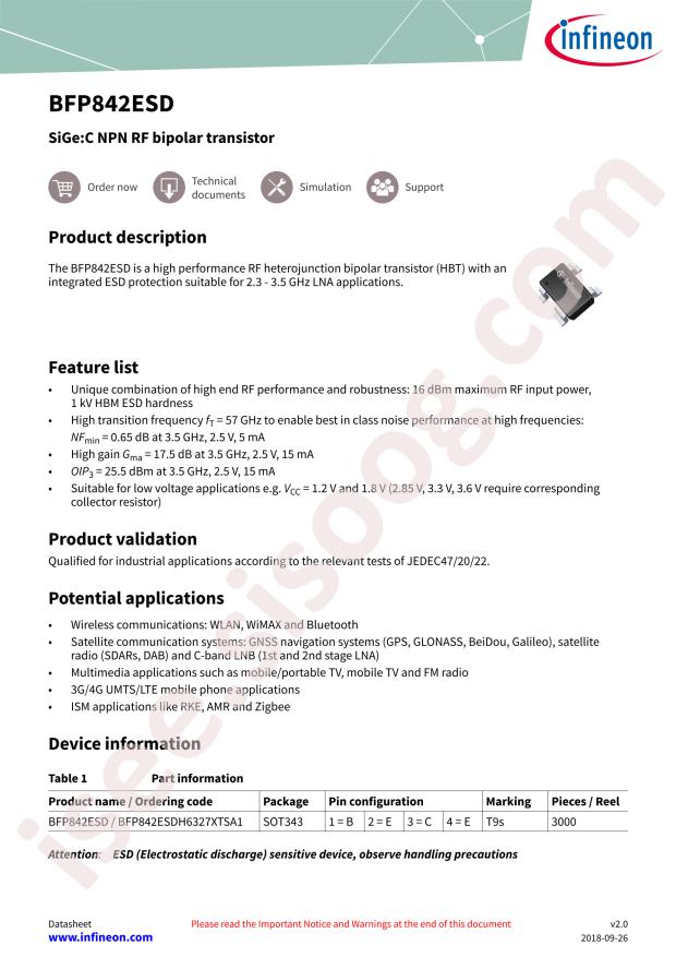 BFP 842ESD H6327